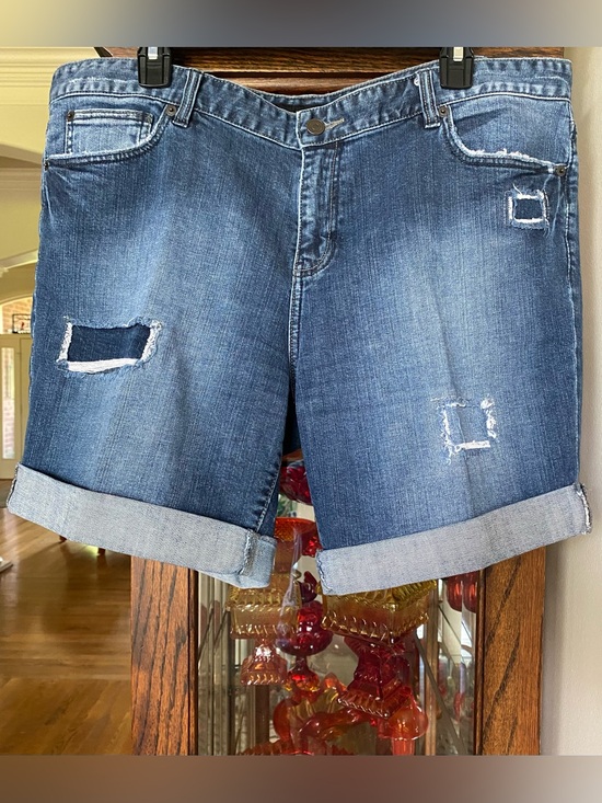 Calvin Klein Jeans Pants - Calvin Klein Women’s Distressed Blue Denim Jean Shorts 33/16